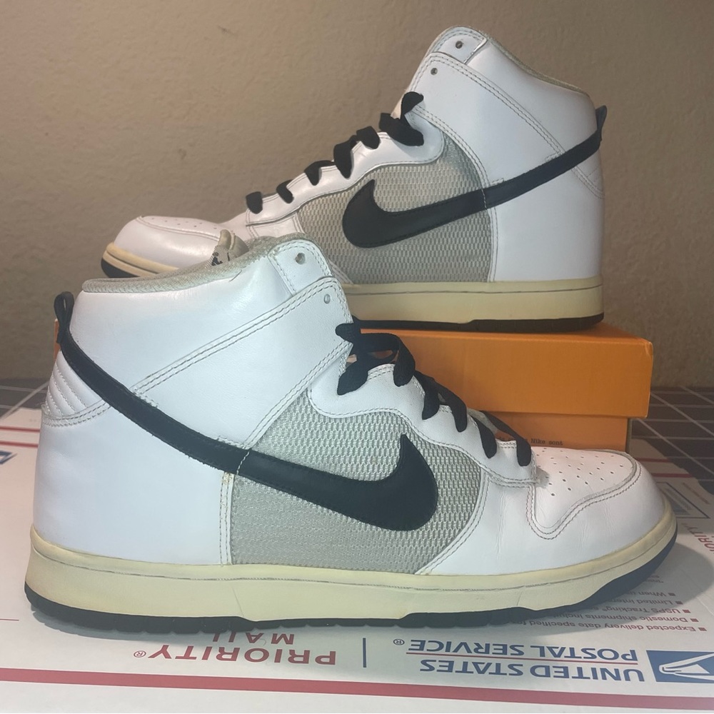 Nike 2008 Dunk High White Black Men's Size 13 RARE GREAT CONDITION 317982-102